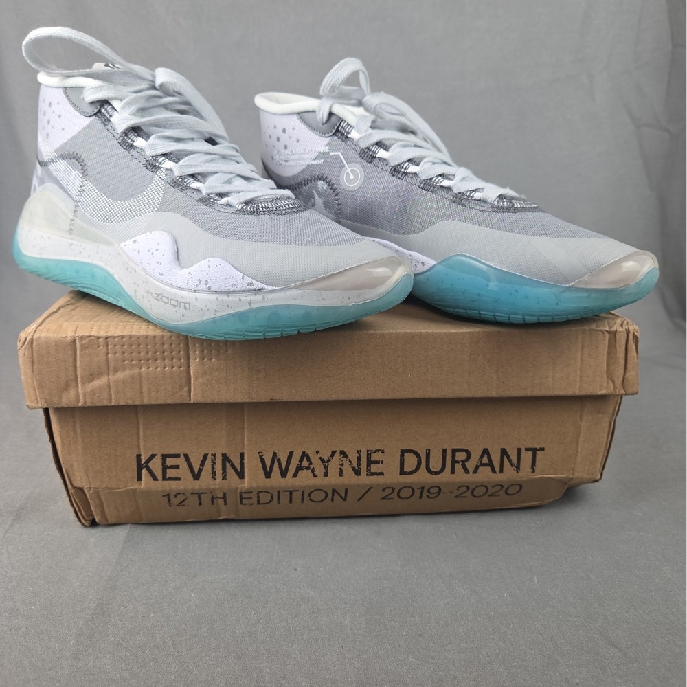 Nike MEN'S Zoom KD12 Light Grey Wolf Grey Basketball Size 8M 9.5W New
